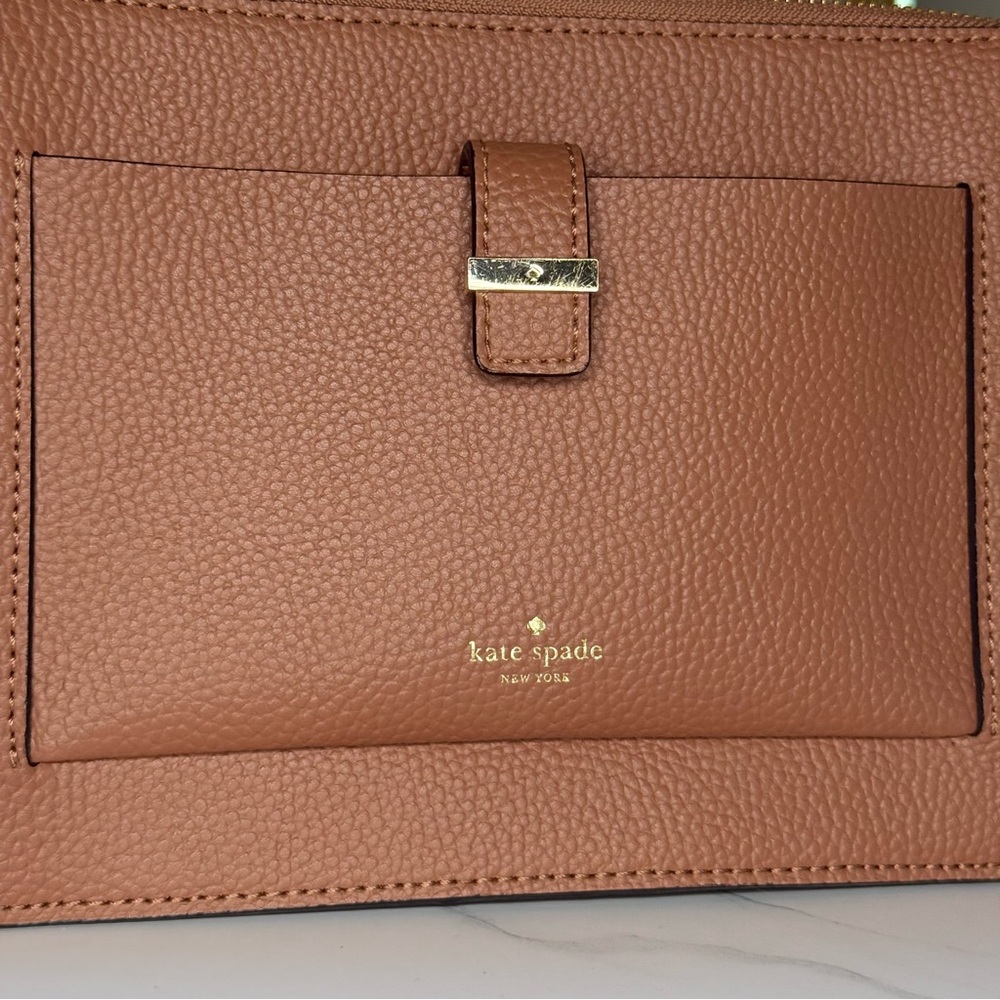 Kate Spade Clarise Leonard Street Crossbody Bag in Brown Leather - Picture 3 of 6